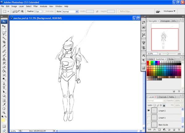 Creation of A mecha character...: Step 3